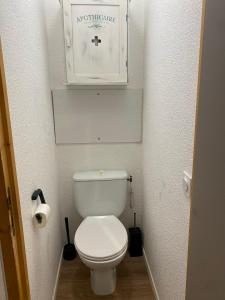 a small bathroom with a toilet in a room at L ADRET - Duplex 6 pers 2 chambres - Belle Plagne PARADISKI in La Plagne Tarentaise