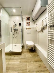 a bathroom with a shower and a toilet at DELUX L'EVASION in Saverne