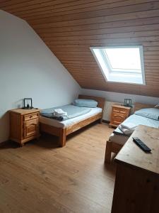 Postel nebo postele na pokoji v ubytování Bio Kinder Erlebnis Bauernhof Voit