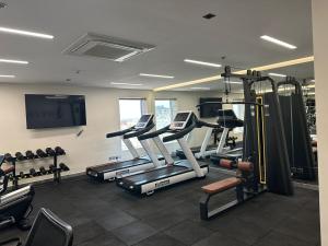 Fitness centrum a/nebo fitness zařízení v ubytování Al Ertiqaa Hotel