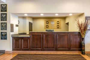 a view of a dental office lobby with a reception desk at Comfort Inn US 60-63 in Willow Springs