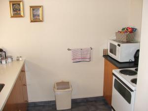 Kuchyň nebo kuchyňský kout v ubytování Mount View Motel Hawera