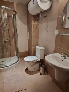 A bathroom at Chalet Montagne Bansko apartment