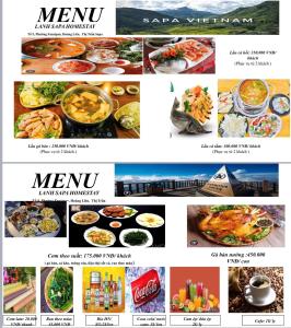 un collage di foto di prodotti alimentari diversi di Lanh Sapa Homestay a Sa Pa