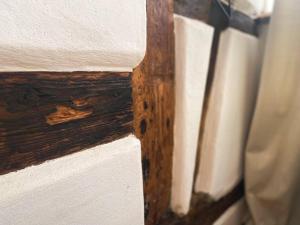 zbliżenie kawałka drewna na ścianie w obiekcie Haus Anastasia w mieście Stolberg–Harz