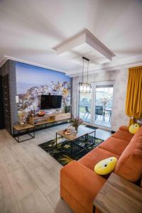 Apartments in Bukowina的休息区