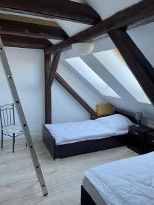 Posteľ alebo postele v izbe v ubytovaní Monteurzimmer/Arbeiterunterkunft/Ferienwohnung
