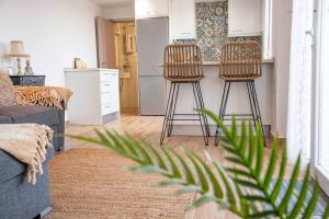 Kuchyň nebo kuchyňský kout v ubytování Boukari Blu Studio Boukari Beach + 22 fotografií