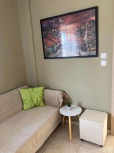 A seating area at Small apartment, great view!