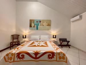 Huahine Beach House客房内的一张或多张床位