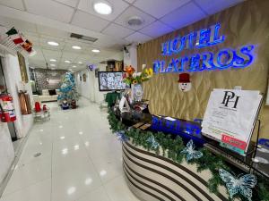 a store with a christmas display in a hotel mart at Hotel Plateros in Cusco