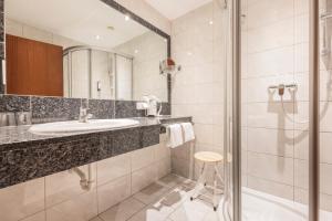 Koupelna v ubytování Biohotel Leutascherhof