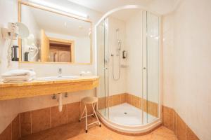 Koupelna v ubytování Biohotel Leutascherhof