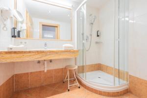 Koupelna v ubytování Biohotel Leutascherhof