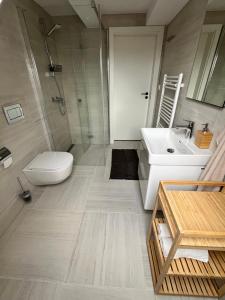 Kúpeľňa v ubytovaní Sáňky Apartmány