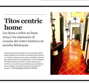 a flyer for a home with a tile floor at Titos Centric Home in Morelia