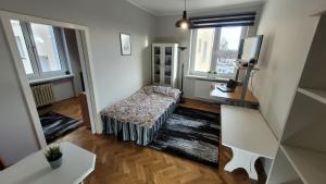 Posteľ alebo postele v izbe v ubytovaní APARTAMENT NAD STAWEM