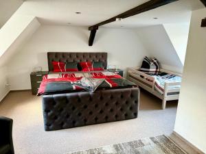 Postel nebo postele na pokoji v ubytování Ferienhaus an der “Ilse” + 19 fotografií