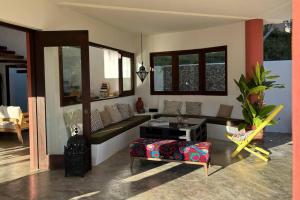 Χώρος καθιστικού στο Fantastica casa en Playa Estacahuite