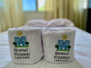 Postel nebo postele na pokoji v ubytování Hostal Viva Mar