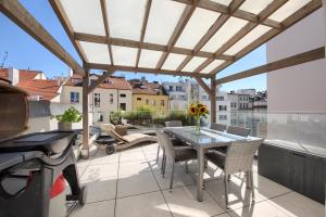 En balkon eller terrasse på Residence Soukenicka