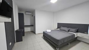 Cama ou camas em um quarto em Hotel Villa Del Mar