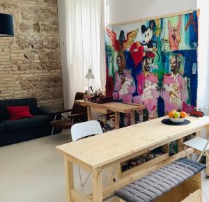 Posezení v ubytování Art House Center Rome