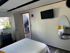 TV a/nebo společenská místnost v ubytování Hotel DABA