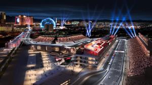 Nespecifikovaný výhled na destinaci Las Vegas nebo výhled na město při pohledu z hotelu
