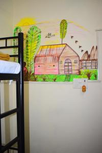 Palanda nebo palandy na pokoji v ubytování Solo Hostel