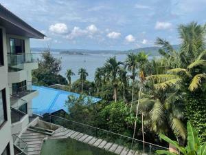 a view of the ocean from a building at Villa by the Sea in Port Blair