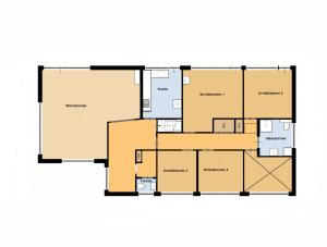 a floor plan of a house at Beach House Wantveld Noordwijk aan Zee in Noordwijk aan Zee