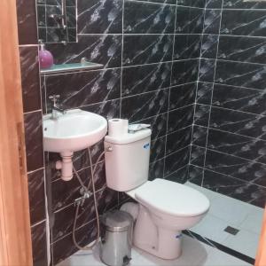 ein Bad mit einem WC und einem Waschbecken in der Unterkunft Villa Paradis in Marrakesch