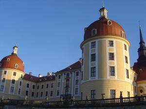 a large building with two domes on top of it at Fewo DD- Wilschdorf in Dresden