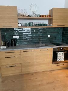 Kuchyňa alebo kuchynka v ubytovaní Apartmán Sirius