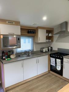 Η κουζίνα ή μικρή κουζίνα στο 4 Devon Country, Bideford Bay Holiday Park