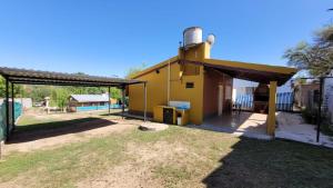 Bygningen som feriehuset ligger i