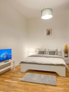 Postel nebo postele na pokoji v ubytování Cozy Apartment in Praha 1 next to Florenc station