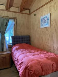 Postel nebo postele na pokoji v ubytování Cabañas cordillera Rio Blanco