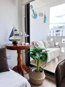 Khu vực ghế ngồi tại Departamento full equipado en Bahía Inglesa