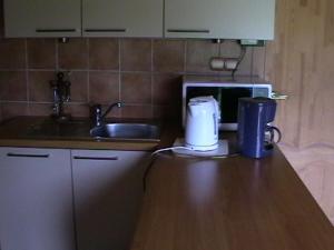 a kitchen with a sink and a counter top at Paide Homestay in Kriilevälja