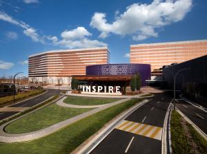 a view of the entrance to a campus at INSPIRE Entertainment Resort in Incheon