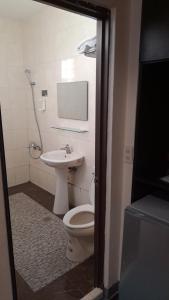 a bathroom with a toilet and a sink at Ivan Garden B&B in Hengchun South Gate