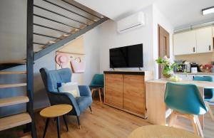 Η κουζίνα ή μικρή κουζίνα στο Apartments Sunshine - 650 metrów od plaży