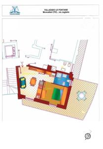 Majutuskoha Elegant Apartment "Le Fontane"-BORGO MERCATO-MONCALIERI korruse plaan