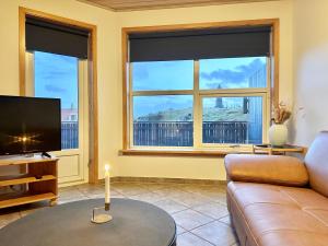 Et sittehjørne på Three bedroom apartment in downtown Tórshavn
