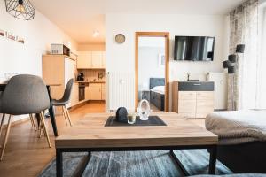 Η κουζίνα ή μικρή κουζίνα στο Wohnung Nr. 8 Haus Windrose