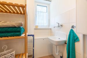 Koupelna v ubytování Ferienhaus "Louisa" mit Lademöglichkeit, Garten und Badewanne + 18 fotografií