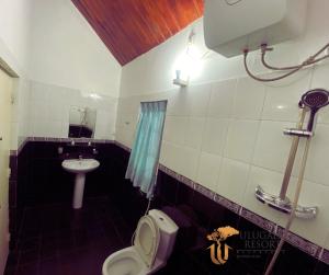 a bathroom with a toilet and a sink at Ulugala Resort in Nuwara Eliya