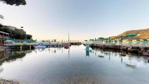 a large body of water with boats in it at Hotel Metropole in Santa Margherita Ligure